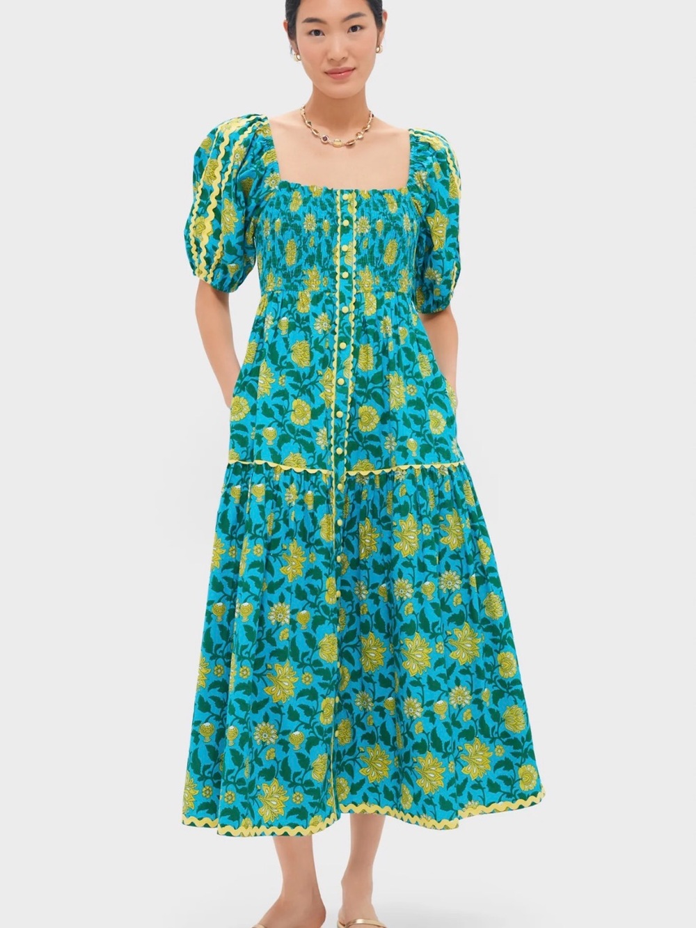 Tuckernuk Pink City Prints Hibiscus Jaal Colette Dress Size XXS